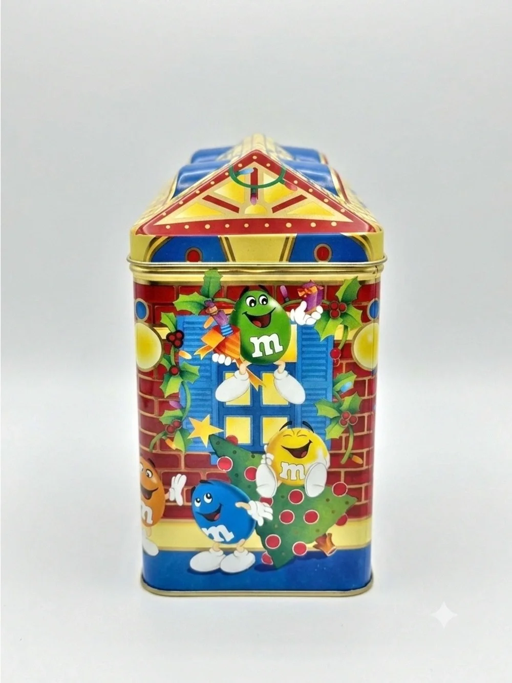 1996 M&M's Christmas Village Toy Shop Limited Edition Candy Canister Vintage Tin